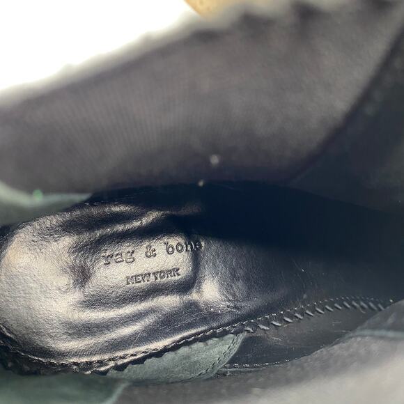 Rag & Bone New York Black Suede Chelsea Boot 37.5 (US 7.5) EUC Block Heel - Picture 7 of 7